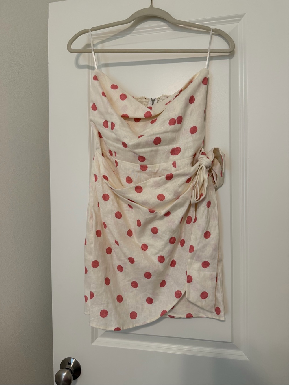Reformation Polka Dot Linen Romper